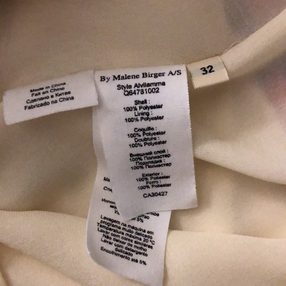 By Malene Birger Red and White Pleated Skirt Size S - Picture 7 of 9